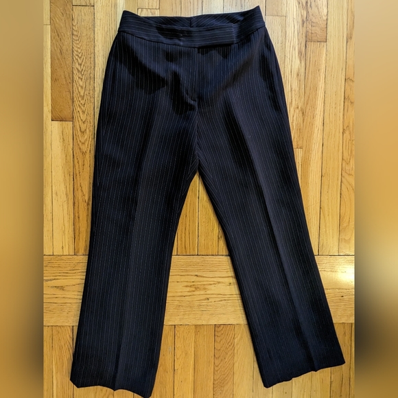 Size 8 womens Black Pinstripe Professional Pants - Picture 2 of 3